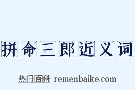 拼命三郎近义词是什么意思的图片